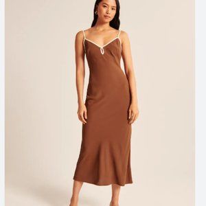 A&F Keyhole slip midi dress